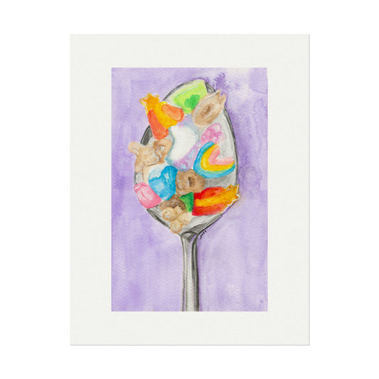 Favorite Cereal Textured Watercolor Matte Poster